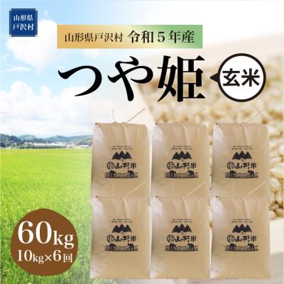 ふるさと納税 戸沢村  特別栽培米 つや姫 定期便 60kg(10kg×6回お届け)山形県 戸沢村