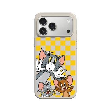 iPhone 17 Pro Max SolidX 貝殼灰 - 湯姆貓與傑利鼠 Tom and Jerry - 大臉貼窗