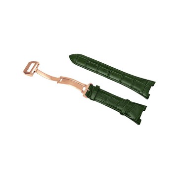 【Golden Concept】Apple Watch 40mm 41mm CE-GR 玫瑰金錶扣 綠皮革錶帶