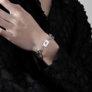 【✨優選精品】十二星座手鏈男鈦鋼不掉色高級感嘻哈設計配飾冷淡風百搭簡約飾品