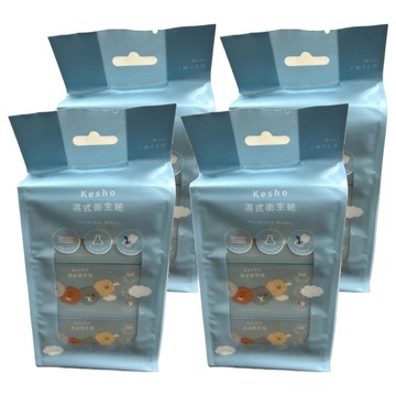 KeSHO 溼式衛生紙 藍色  7張  5.7g  24個