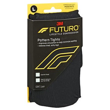 Futuro Lifestyle Compression Pattern Tights Moderate Large Black 1 Each by Futuro