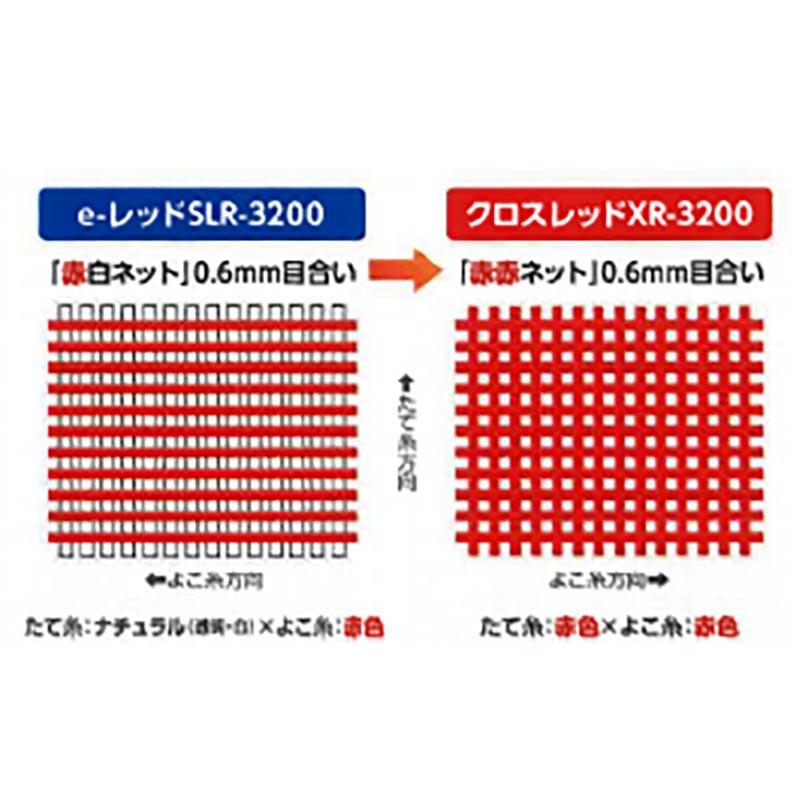 サンサンネット クロスレッド 赤色 防虫ネット 目合0.6mm 幅90cm 長さ100m ハウス等 日本ワイドクロス タS XR3200