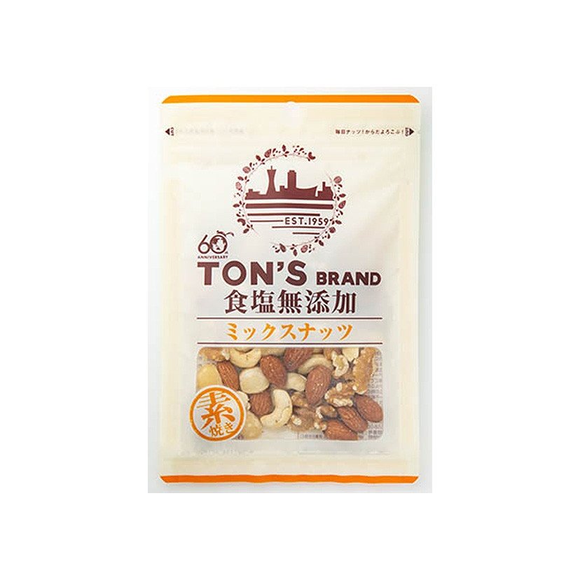 東洋ナッツ食品 TON'S 食塩無添加 ミックスナッツ 85g