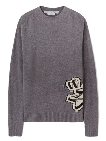 Off White `Graff` Chunky Knit Crew-Neck