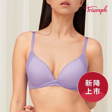 黛安芬-幸運水感動系列 無鋼圈低V B-C罩杯內衣 丁香紫