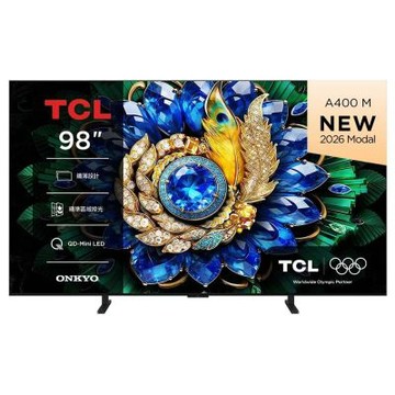 TCL 98A400M 98吋4K 高階QD-Mini LED 智慧顯示器 含桌上型安裝