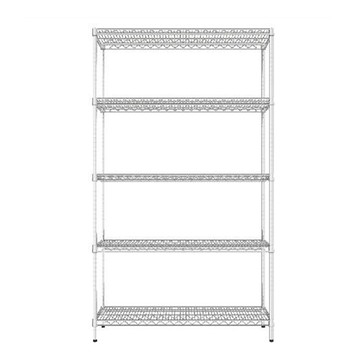 【dayneeds】荷重型 90x60x180公分 五層電鍍(鎖管)波浪鐵架