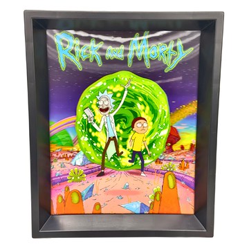 PYRAMID INTERNATIONA 瑞克和莫蒂RICK AND MORTY -PORTAL 傳送門 超ㄎ一ㄤ 3D海報 含框  黑色  超ㄎㄧㄤ3D