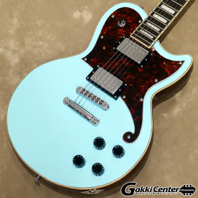 D’Angelico Premier Series Premier Atlantic Sky Blue Top, Natural Mahogany Back and Sides