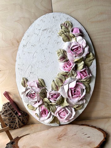 3D花卉繪畫玫瑰繪畫雕塑繪畫花卉藝術