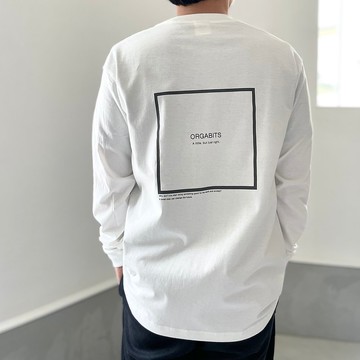 有機棉長袖T恤 男女同款 4色可選 【燕麥白】