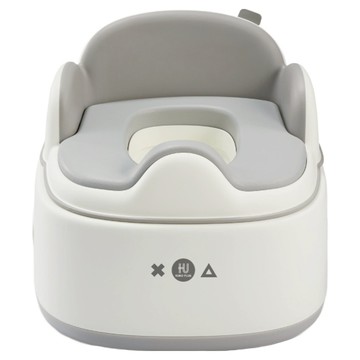 KU.KU Duckbill 酷咕鴨 KUKU PLUS 豪華軟墊3合1學習便器馬桶 曜石灰