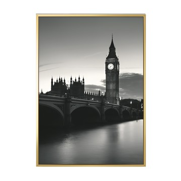 大笨鐘  70 x 50cm  金色框