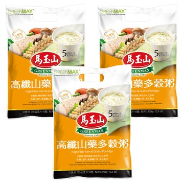 馬玉山 高纖山藥多穀粥  350g  3袋