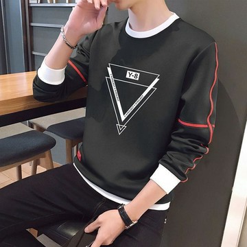 新品【秋冬】男士春秋季長袖T恤男大學T長袖圓領男裝青少年學生體恤Ins衣服打底針織衫