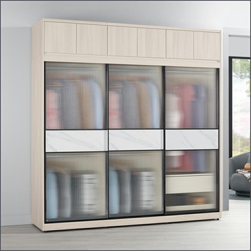 7.5尺被櫥式鋁框滑門(衣櫥+被櫃)二件式 收納衣櫃 玻璃門衣櫥【149A03723】Leader傢居館149-A214+A214+A213