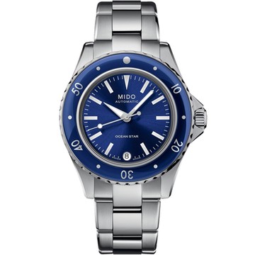 MIDO 美度 官方授權 Ocean Star 海洋之星 60年代復古 200米潛水機械女錶 1212購物節 送禮推薦-36.5mm M0262071104100