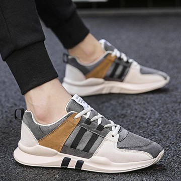 帆布鞋 男鞋子新款春季休閒韓版潮流男士帆布板鞋運動跑步鞋百搭潮鞋 瑪麗蘇精品鞋包