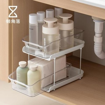 懶角落廚房洗手臺下水槽置物架衛生間浴室多功能落地收納分層架子