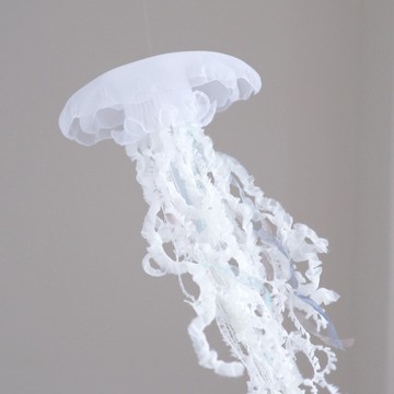 水母掛飾 (中 / 白色) 1pc 海洋 藝術 裝飾品