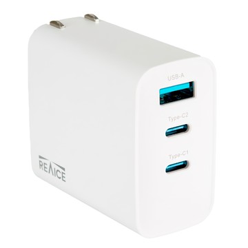 REAICE GaN氮化鎵3孔PD快充充電器 65W  1個  白色