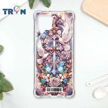 TRON 三星 A42 十字架華麗金光閃閃 四角防摔載具殼 軟殼 手機殼