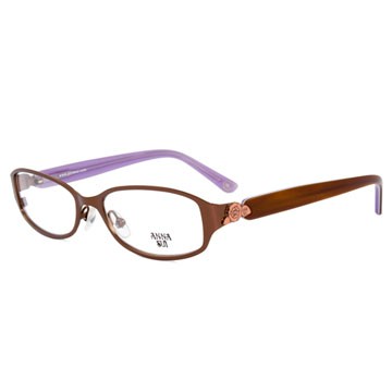 ANNA SUI安娜蘇 香氛花園簡約立體薔薇光學眼鏡(啞光銅棕/紫) AS151-178
