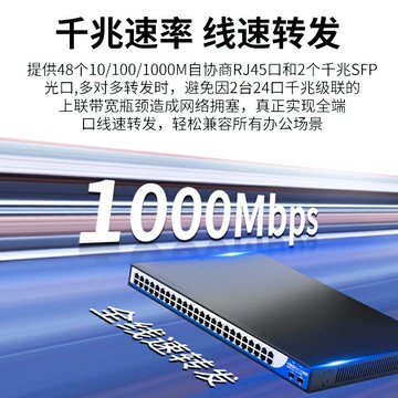 換機網線分流器監控專用光纖匯聚企業級SFP48口poe交換機