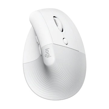 【Logitech 羅技】LIFT 人體工學垂直滑鼠_珍珠白