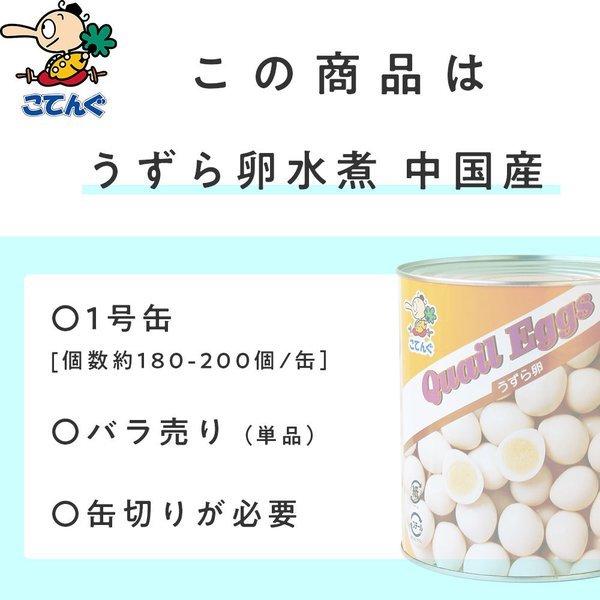 うずらの卵水煮 うずら卵缶詰 中国産 1号缶 1缶約180-200卵 バラ売り 天狗缶詰 業務用 食品