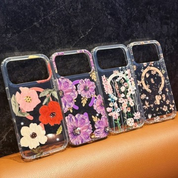 ins日韓 彩繪 繁花 花朵 磁吸 手機殼 適用於蘋果iPhone 17 16 15 14 Pro Max 防摔 保護殼