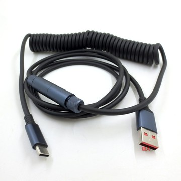 【現貨 免運】TYPE-C機械鍵盤線 航空插頭線 彈簧線 USB線客制化游戲鍵盤線現貨 升級線 音頻線 耳機線