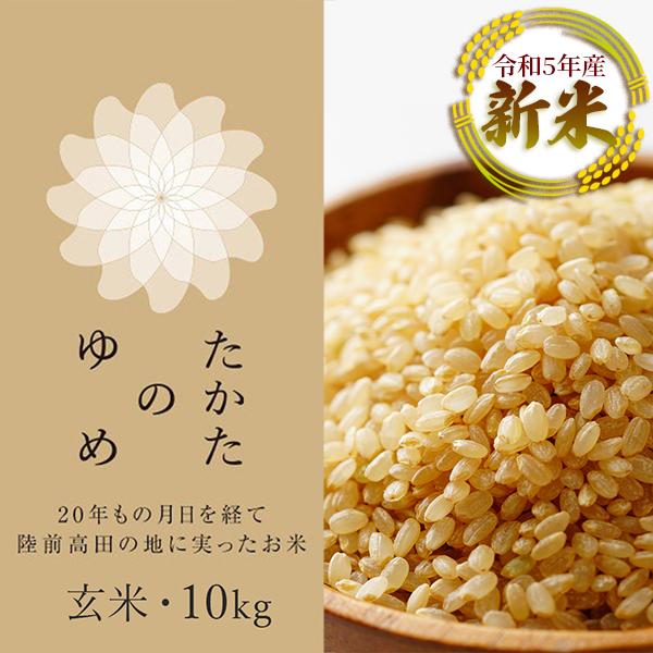 令和5年産 新米 玄米 たかたのゆめ 10kg 米 お米 3.11 ギフト 陸前高田市 岩手県産 コメ 株式会社浅野