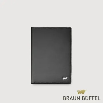 【BRAUN BUFFEL 德國小金牛】台灣總代理 維那斯-B 護照夾-黑色/BF849-181-BK