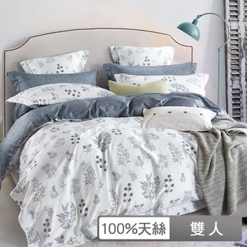 貝兒居家寢飾生活館 100%天絲四件式兩用被床包組 雙人 燃夢