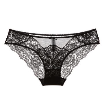 少女美屋性感超薄透明無痕內褲低腰襠部純棉提臀蕾絲舒適三角褲頭