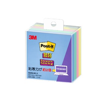3M Post-it 622SS-MC 4色狠黏利貼-MC-3 藍