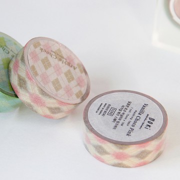 菱格紋路和紙膠帶 | 香草巧克力粉