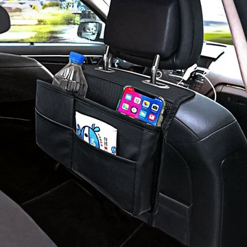 【CARAC】3D立體皮革椅背收納袋 AI74035G 車用收納 收納袋 椅背收納 SD