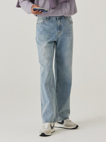 All Brushed Wide Leg Jeans - 2colors