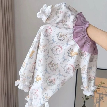 ⭐桃園出貨🔥嬰幼兒長袖連身衣春秋女寶連身衣可愛風純棉外出服哈衣爬服連體