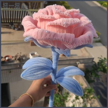 畢業花束🌷 中號巨型玫瑰扭扭棒diy材料包自製多巴胺畢業季生日禮物送朋友花 手作花束 交換禮物 畢業禮物