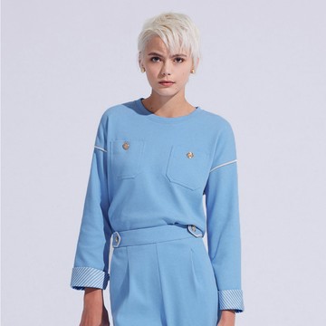 SO NICE 休閒落肩短版上衣