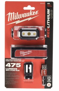 Milwaukee 2111-21 475-Lumen LED Rechargeable Hard Hat Headlamp