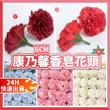 【台灣現貨】母親節 6CM 康乃馨香皂花頭 康乃馨花束 母親節DIY 康乃馨花頭 花藝包裝 花材 香皂花 氣球快易送