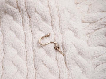 【Line系列】#a321 曲線胸針/披肩針/ 黃銅/ 手工禮物/ 客製化