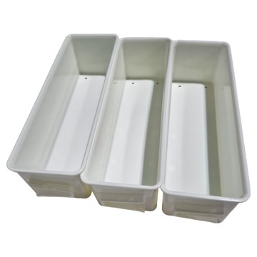 KEYWAY 聯府 扣扣5號收納盒 257 x 83 x 71mm 3個  白色