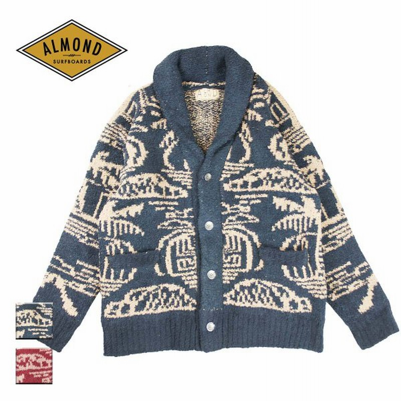 アーモンド カーディガン メンズ 赤 ネイビー ブランド おしゃれ セーター カウチン 秋 冬 秋冬 もこもこ モコモコ ヤシの木 サボテン サーフ 通販 Lineポイント最大0 5 Get Lineショッピング