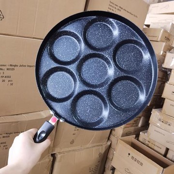 外貿七孔煎蛋鍋不粘鍋雞蛋漢堡荷包蛋神器電磁爐專用鍋平底蛋餃鍋